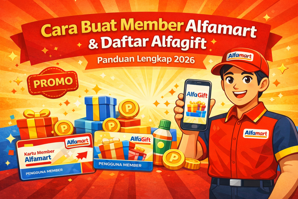 cara buat member alfamart dan daftar alfagift lewat hp