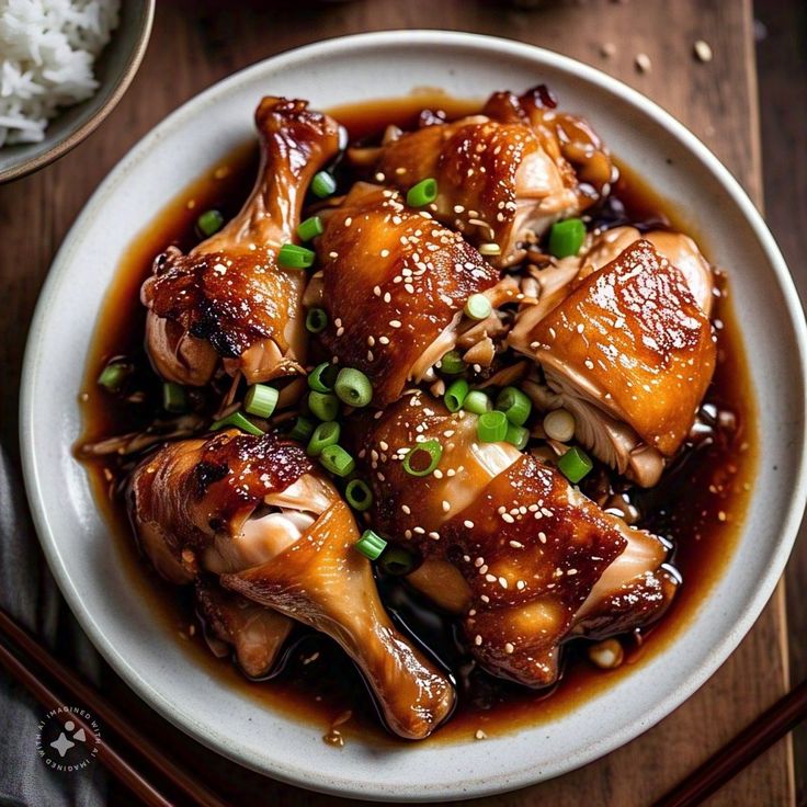 pring berisi ayam olahan kecap yang mengugah selera