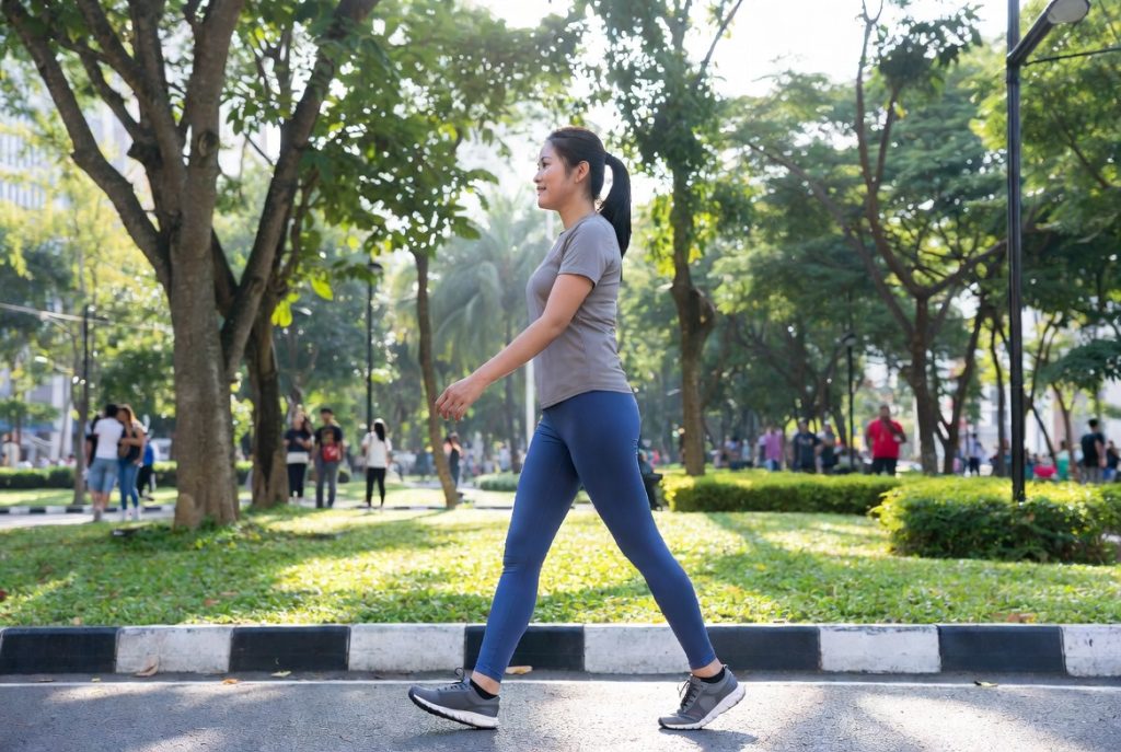 gambar wanita jalan kaki 10000 langkah