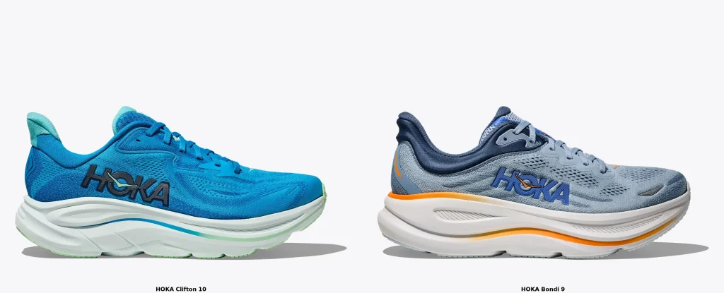 Sepatu Hoka Bondi dan Clifton