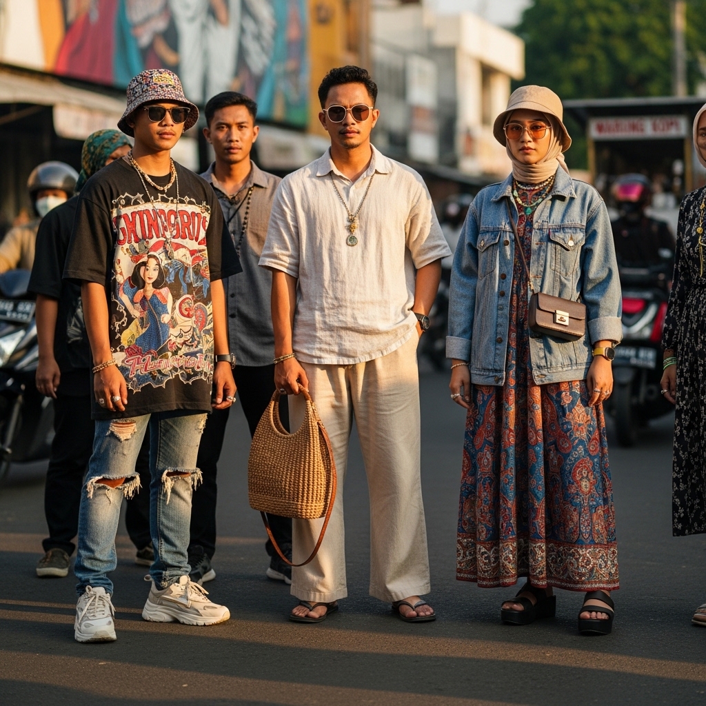 AI Gen Z Indonesian fashion photo