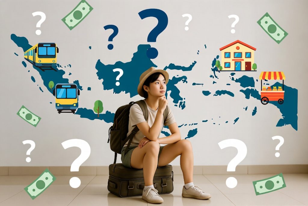 gambar seseorang sedang bingo cara travelling hemat keliling indonesia