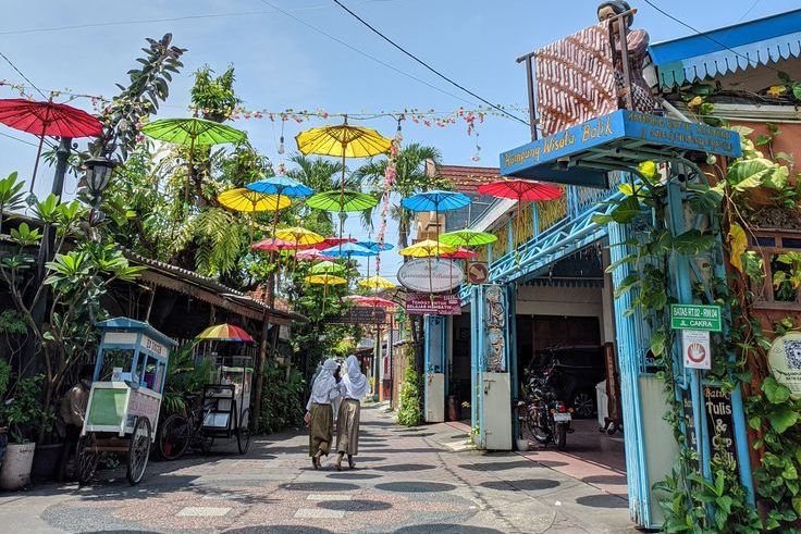 situasi kampung batik laweyan tempat nya wisata yang ada di solo