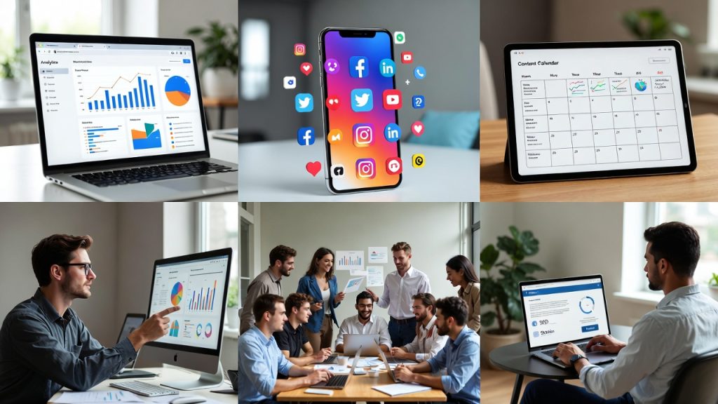 gambar kolase tentang digital marketing